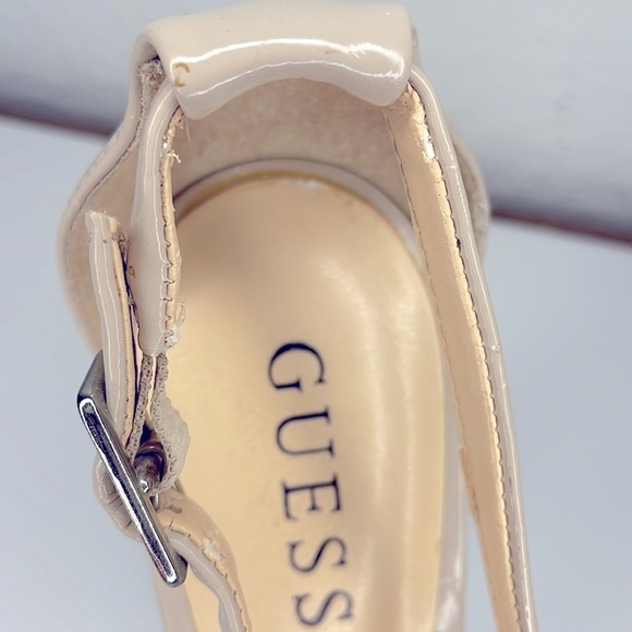 GUESS Women’s Tan Platform Open-Towed Heals, Size 6 1/2 - Picture 6 of 6